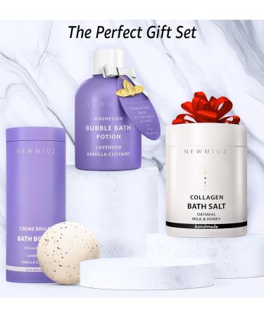 Luxury Magnesium Bubble Bath Lavender Vanilla - Moisturizing Stress Relief for Women - Spa Self Care Gift for Birthday & Christmas - Buy Online on GoSupps.com
