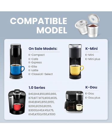Dosettes de caf r utilisables pour cafeti re PB051/CFP101/PB041-304 en acier inoxydable K Cups - Filtres caf compatibles avec S - Buy Online on GoSupps.com