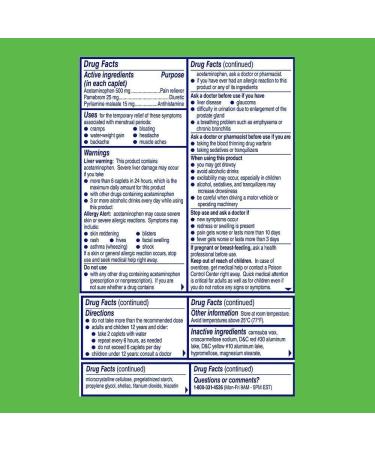 Midol Complete Caffeine Free Menstrual Pain Relief Caplets - 24 Count Pack - Buy Online on GoSupps.com