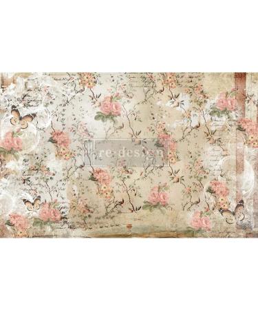 Prima Re-Design Decoupage Decor Tissue Paper 19"x30"-Botanicl Imprint-Redtp-47735 Redesign Dcor Saint Patrick'S Day,Easter Day,Decorations,Saint Patrick'S Day Gift St Patricks Day Decorations