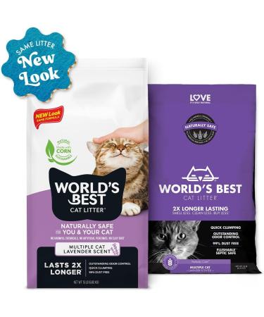Worlds Best Cat Litter 28lb Multiple Cat Lavender Scented beige 12.7 kg (Pack of 1) 12.7 kg (Pack of 1) Single - Buy Online on GoSupps.com