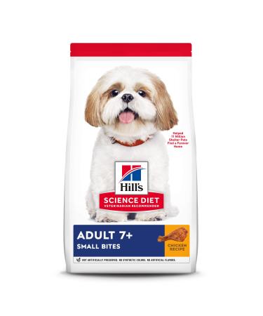 Hill's Science Diet Adult 7+ Small Bites Chicken Meal, Barley & Brown Rice Recipe Dry Dog Food, 15 lb. Bag 5 Pound (Pack of 1)