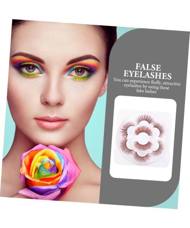 4 Pairs natural colored fake lashes curly European and American makeup false lashes false eyelashes wispy women false lashes 3d eyelashes slim Imitation Fake eyelashes fluffy - Buy Online on GoSupps.com