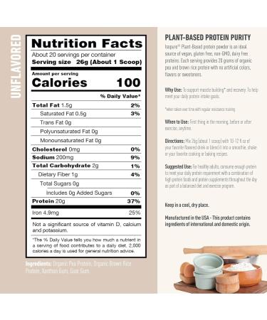 Bundle of Isopure Unflavored Organic Vegan Pea Protein Powder Dairy Free with Amino Acids 20 Servings + Isopure Collagen Peptides Powder 14 Servings Unflavored with Vitamin C with Biotin Unflavored + Collagen Bundle - Buy Online on GoSupps.com