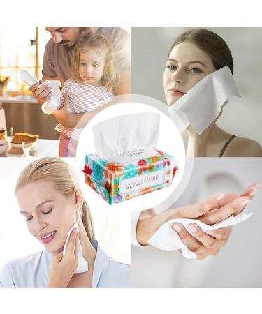 Cotton Tissue Thickened Facial Paper Towel Pearl Pattern Design | Hygienic Face Tissue Safe Cotton Wipes for Sensitive Skin Makeup Remover for Adults - Buy Online on GoSupps.com