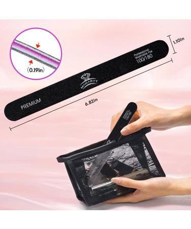10pcs Makartt Nail File 100 180 Grit Emery Boards for Manicure Pedicure - Professional Washable Double Sided Nail File Kit for Natural Acrylic Nails - Coarse Nail File for DIY Salon Use - Buy Online on GoSupps.com
