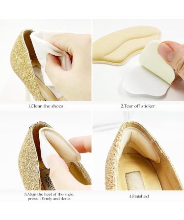 Daily Treasures Heel Pads & Foot Cushions - Reusable Anti-Slip Inserts for Shoes | Comfort for Men & Women | Blister Protection (Apricot & Black - Buy Online on GoSupps.com