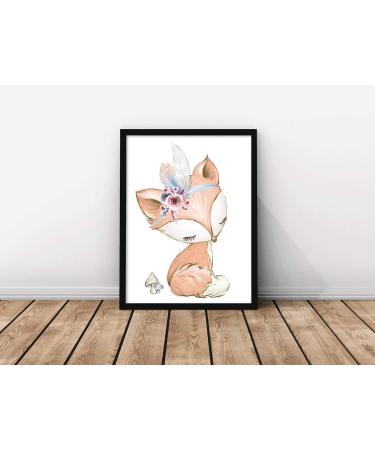 Baby Forest Animals Girl Set - Set of 3 DIN A4 Posters for Children's Room Decor - Cute and Whimsical Wall Art Prints - P34 - Buy Online on GoSupps.com