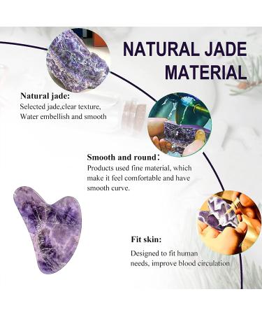 Amethyst Gua Sha Stone for Face and Body Massage - Anti-Aging Skin Care Tool for SPA Therapy - Buy Online on GoSupps.com