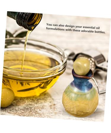 MAGICLULU 2 Sets Aromatherapy Bottle Liquid Dispenser Lotion Dispenser Bottle Liquid Containers Decorative Small Vials Refillable Bottle Perfume Essential Oil Water Dispenser Ceramics - Buy Online on GoSupps.com