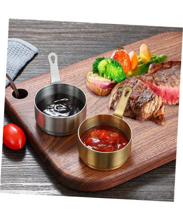 Ciieeo 5pcs Stainless Steel Sauce Cup Chip and Dip Bowl Dipping Sauce Plates Seasoning Cup Stainless Steel Portion Cups Dipping Sauce Bowl Vinegar Dipping Bowls Snack Plate Sauce Pot Mini 10x6cmx5pcs Silverx5pcs - Buy Online on GoSupps.com