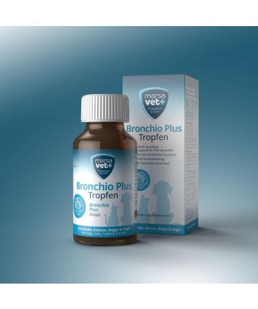 Marsavet Bronchio Plus - 100 ML. Cough Syrup for Dogs Cats Rodents and Birds. Food Supplement to Support the Respiratory Tract and Immune System with Honey. - Buy Online on GoSupps.com