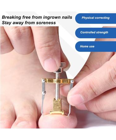 Saluaqui 10pcs Ingrown Toenail Corrector Toenail Correction Tool Toe Clamp Leverage Principle Alloy Ingrown Toenail Lifter for Pedicure Golden Silver - Buy Online on GoSupps.com
