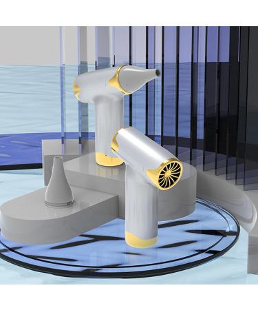 Alomejor Mini Fan - Portable Bladeless Hair Dryer for Pets | 4 Wind Levels 1100mAh Battery - Ideal for Cats & Dogs (Silver - Buy Online on GoSupps.com