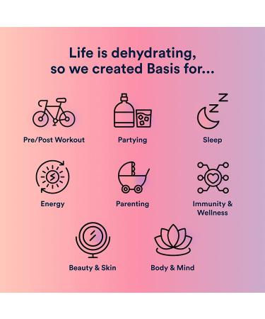 Basis Hydration Low Sugar Electrolyte Mix Powder Packets - Keto-Friendly Supplement Drink for Workout, Travel, and Sports - Pregnancy Dehydration Relief - Variety Pack of 30 Sticks - Buy Online on GoSupps.com
