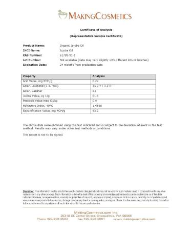Jojoba Oil Organic - 4.2floz / 125ml - Buy Online on GoSupps.com
