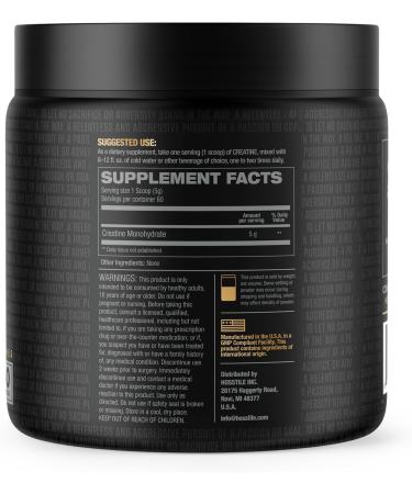 HOSSTILE Creatine Monohydrate Powder for Men & Women Micronized Improve Muscle Size Strength & Power Output Post Workout Recovery Drink Unflavored 60 Servings - Buy Online on GoSupps.com