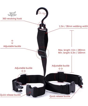 BASSDASH Fishing Wader Boot Hanger | Adjustable Storage & Drying Strap - Buy Online on GoSupps.com
