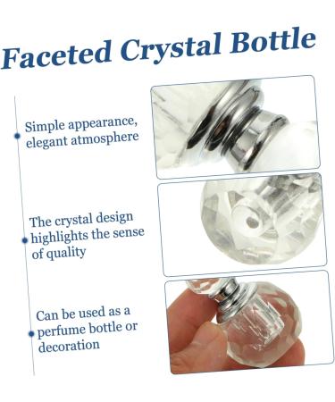 Healeved Transparent Perfume Bottle Faceted Crystal Bottle Crystal Perfume Container Clear Glass for Perfume Transparent Crystal Dispenser Perfume Storage Bottle Faceted Glass Bottle - Buy Online on GoSupps.com