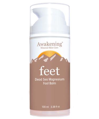 Awakening Feet - Magnesium-Rich Hydrating Foot Therapy Balm - Foot Lotion With Arnica and Concentrated Minerals of the Dead Sea for Dry Feet - Airless Pump Magnesium Cream