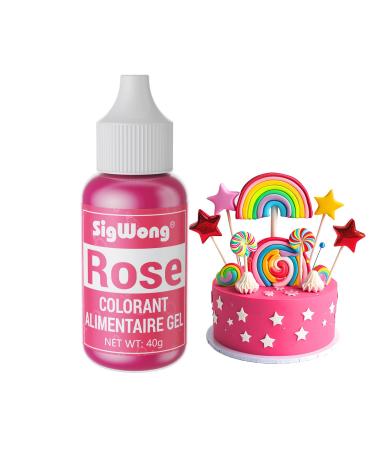Colorant Alimentaire Gel 40g Colorant Alimentaire Concentr pour G Teaux Cuisson D Coration Comestible Inodore Peinture Alimentaire pour Slime Fondant Biscuits Sans Go t-Rose Rose 30 ml (Lot de 1)