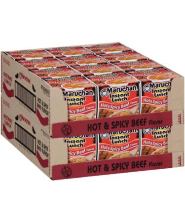 Ja Cor Instant Lunch Ramen Noodle Soup Hot and Spicy Beef Flavor Cup Noodles 2.25 oz Bulk Pack Bundle with 1-Set of Reusable Stainless Steel Chopsticks(24 Packs) - Buy Online on GoSupps.com