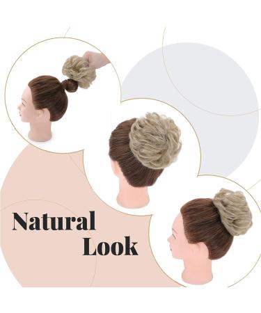 Synthetic Hair Bun Extension 45g - Ash Blonde Messy Hair Scrunchie for Women - Buy Online on GoSupps.com