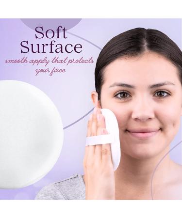 Extra Large Jumbo 4.5 Powder Puffs - 100% Pure Cotton Soft Fluffy Washable Makeup Puff for Face & Body - White (Pack of 1) - Buy Online on GoSupps.com