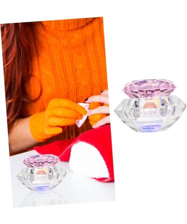 minkissy 1pc Nail Art Crystal Cup Clear Container Shot Glass with Lid Acrylic Liquid Powder Dish Acrylic Liquid Dish with Lid Nail Art Dappen Dish Nail Art Manicure Care Tools 7.5x6cm Pink - Buy Online on GoSupps.com