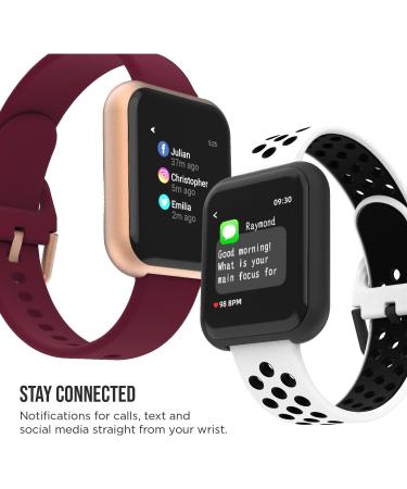 iTouch Air 3 Smartwatch Fitness Tracker - Heart Rate, Step Counter, Notifications - Men Women - Sleep Monitor - 40mm Black - Buy Online on GoSupps.com