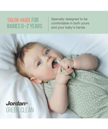 Jordan Step 1 Green Clean Toddler Toothbrush | Sustainable Baby Toothbrush 0-2 Years | Extra Soft Bristles | Recycled Handle | Pack of 3 - Buy Online on GoSupps.com