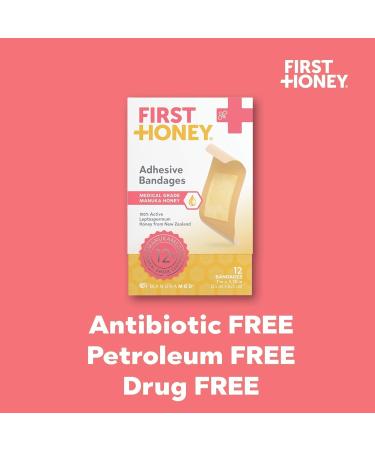 Manuka Honey Ointment + Adhesive Bandages Bundle | Antibiotic-Free Medical Grade for Burns, Cuts, Scrapes & Wound Care - Buy Online on GoSupps.com