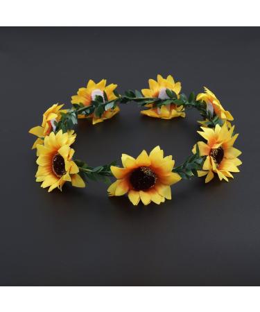 Frcolor Sunflower Headband Floral Flower Crown Hair Band Hair Wreath Headpiece (Garland) - Buy Online on GoSupps.com