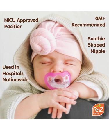 RaZbaby JollyPop Pacifier Holder with Detachable Bunny Pacifier - USA Made Silicone, Machine Washable - Ages 0M+, Easy to Hold - Buy Online on GoSupps.com