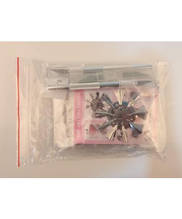 Kalolary 8-Piece French Nails Template Set | Stainless Steel V-Line Trimmer for Perfect Nail Edges | DIY French Manicure Cutter - Silver - Buy Online on GoSupps.com