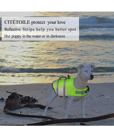 Buy Cit toile Dog Life Jacket - Small Reflective Strong Buoyancy & Breathable for Water Sports - Green L - Buy Online on GoSupps.com