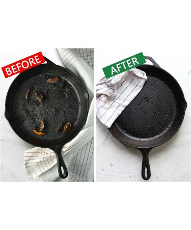 Chain Mail Cast Iron Scrubber 7x7 - Metal Cleaner for Cast Iron Pans, Skillets, Woks, Griddles, and BBQ Grills - Buy Online on GoSupps.com