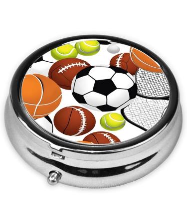 Round Pill Box - 3 Compartment Mini Decorative Travel Organizer for Vitamins & Medicine | Portable Purse Size - Buy Online on GoSupps.com