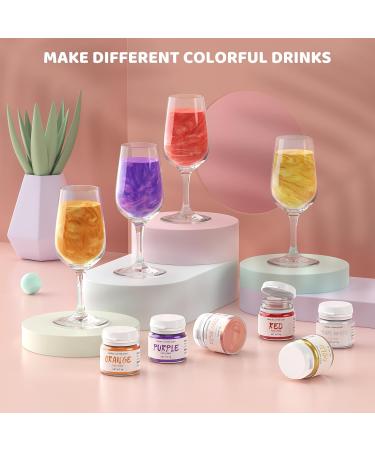 WWTOP Edible Glitter - 6 Colors Powder for Drinks & Desserts | Gold Rose Gold Pearl Orange Purple Red | Perfect for Cakes Chocolates & Cocktails - Buy Online on GoSupps.com