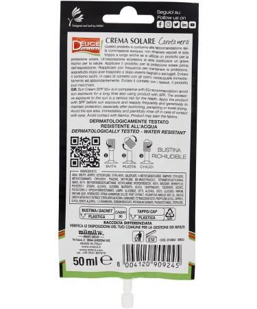  Delice Solaire Delice Solaire Mini Size Sunscreen Extra High Protection SPF50+ with Carrot Tan Activator Black Water Resistant Dermatologically Tested - 6 Sachets x 50ml - Buy Online on GoSupps.com