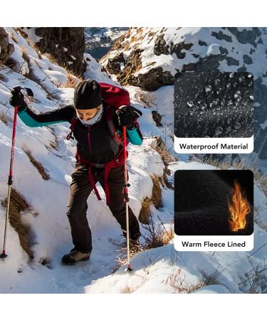 Monster Valley Women's Fleece Lined Waterproof Hiking Pants - Black Medium - Buy Online on GoSupps.com