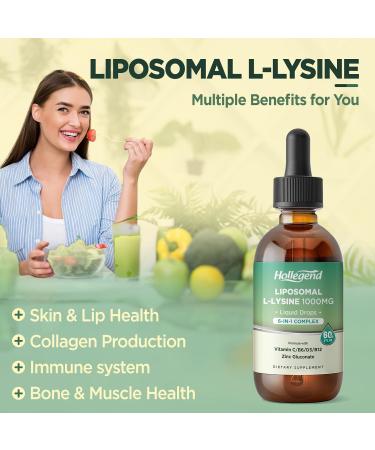 Liposomal L-lysine 1000MG Liquid Drops Lysine Supplement for Women & Kids with Vitamin C B6 D3 B12 & Zinc Gluconate Skin & Lip Health Immune & Collagen Production Support Lemon Flavor 2 fl oz 2 Fl Oz (Pack of 1) - Buy Online on GoSupps.com