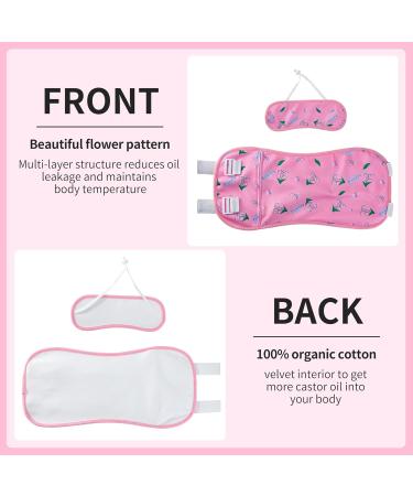 Buy SUNAI 2 Pcs Organic Castor Oil Pack Wraps for Waist & Neck - Reusable Detox for Liver Pink Cotton - Buy Online on GoSupps.com