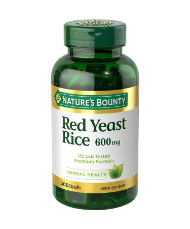 Nature's Bounty Red Yeast Rice 600 mg Capsules 250 ea (Pack of 2)