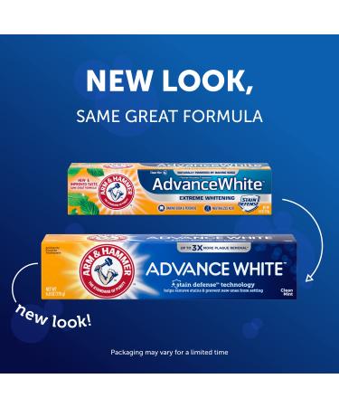 Arm & Hammer Advance White Extreme Whitening Twin Pack, Fresh Mint 6 oz - Stain Defense, Packaging May Vary - Buy Online on GoSupps.com