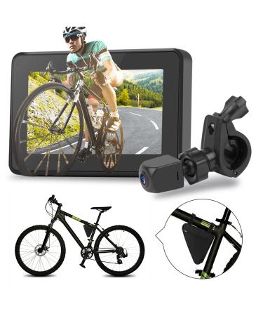 blueear Bike Bicycle Mirror,1080P Bicycle Rear View camera with 4.3" Screen,130 Wide Angle Color Night Vision Bikes Camera 360 Adjustable,Bike Accessories For Bicycle, Mountain, Road Bike
