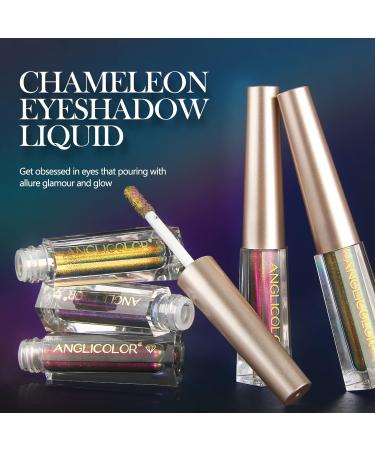 Anglicolor Chameleon Eyeshadow Liquid Makeup - Metallic, Long-lasting, Holographic Glitter - 3 Colors - Multichrome Eyeshadows - Buy Online on GoSupps.com