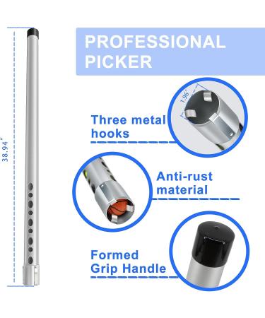 Golf Ball Retriever - Professional 39 Inch Aluminum Shag Tube with Sucker Tool - Buy Online on GoSupps.com