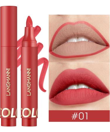 SOMGKINE Matte liquid lipstick water resistant liquid lipstick nude 01 - Buy Online on GoSupps.com