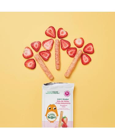 Little Bellies Organic Strawberry Pick-Me Sticks Pack of 5 80g - Buy Online on GoSupps.com